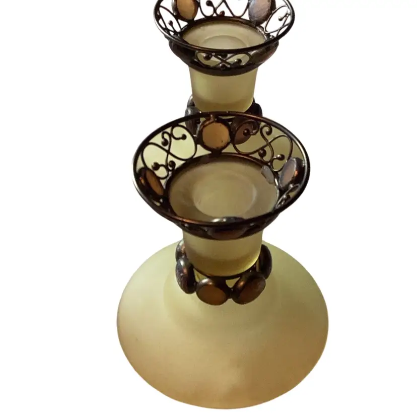 Elegant Frosted Candle Holders