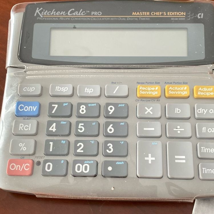 Kitchen Calc Pro Model 8305 Master Chef’s Edition With Manual