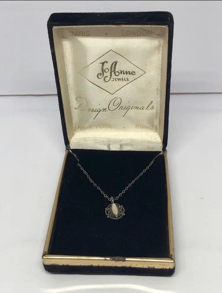 Vintage Joanne Jewels Sterling Silver Necklace with Box
