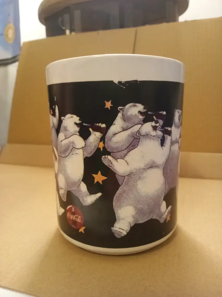 vintage Coca-Cola coffee mug.