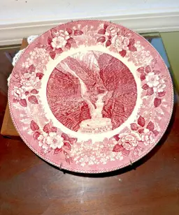 Vintage Old English Staffordshire "Rainbow Falls" Collector's Plate England 10”