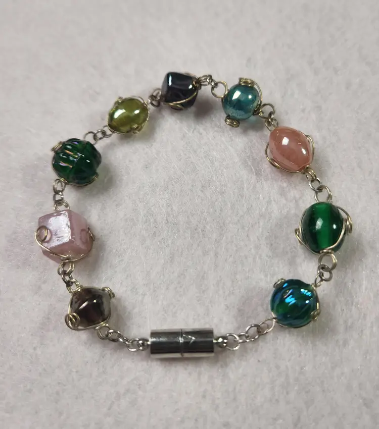 Recycled Wire Wrapped Bracelet