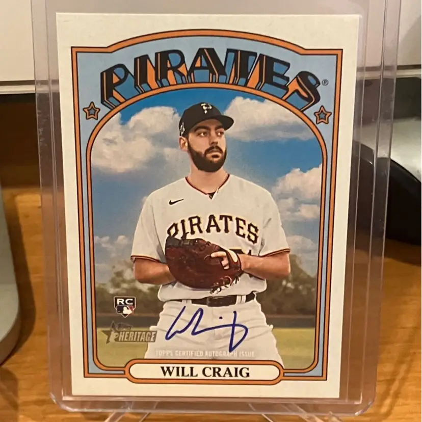 2021 Topps Heritage Will Craig Auto Rookie Real One Autograph Pirates
