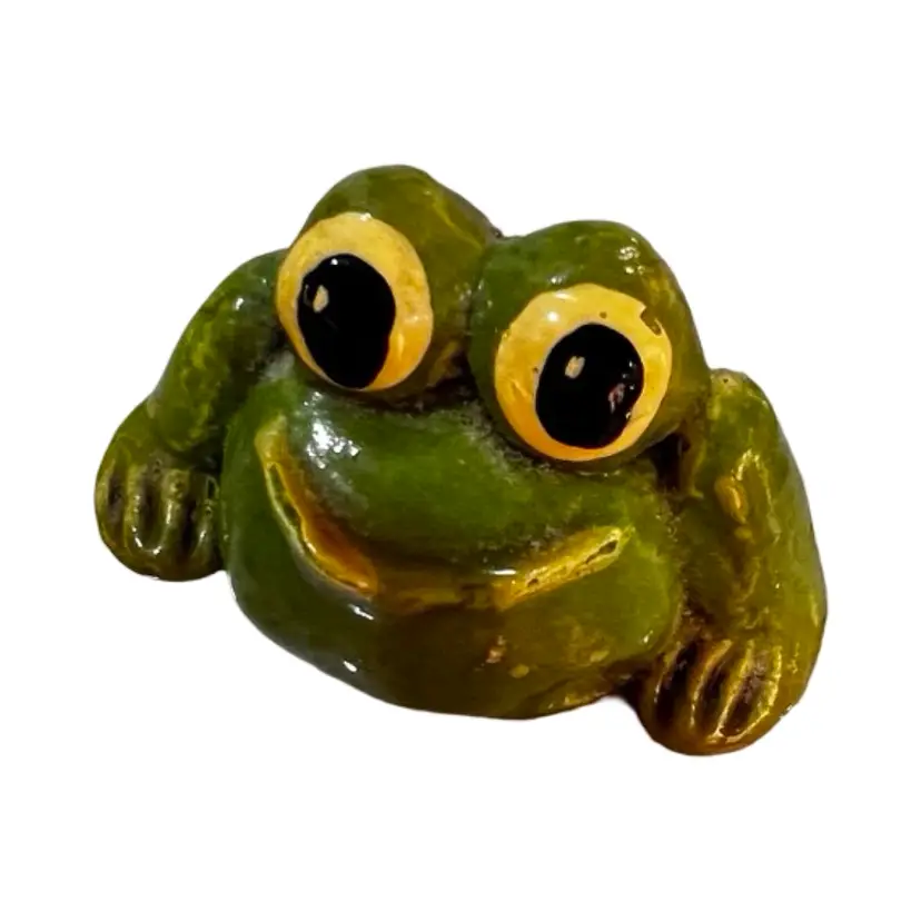 09 Lil 1” Pottery Frog Figurine