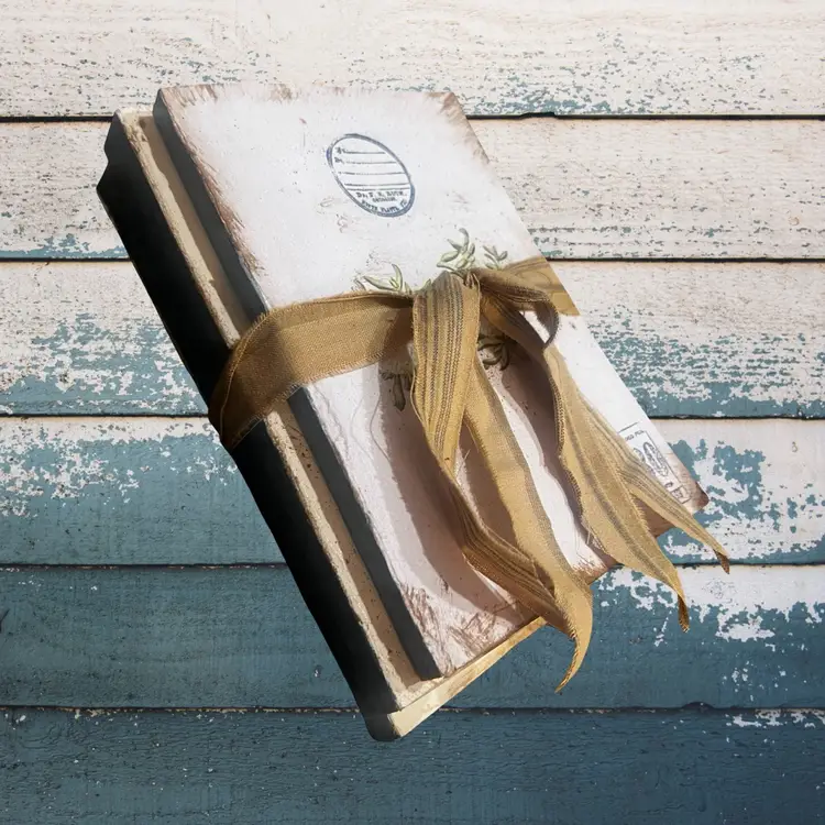 009 Upcycled books Stack home decor, farmhouse, BoHo cottagecore French Country  Made By Me Drnksuzy OOAK Original