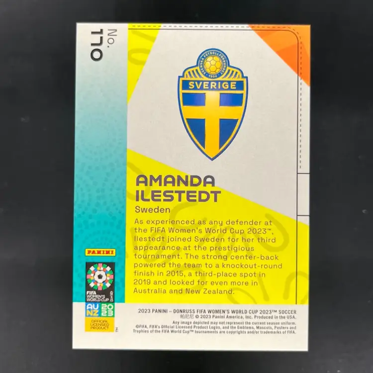 Amanda Ilestedt 2023 Donruss Women’s World Cup Blue /99 Soccer Card