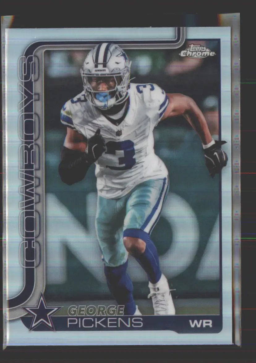 George Pickens 2025 Topps Chrome Refractor #80 - (142) - Dallas Cowboys