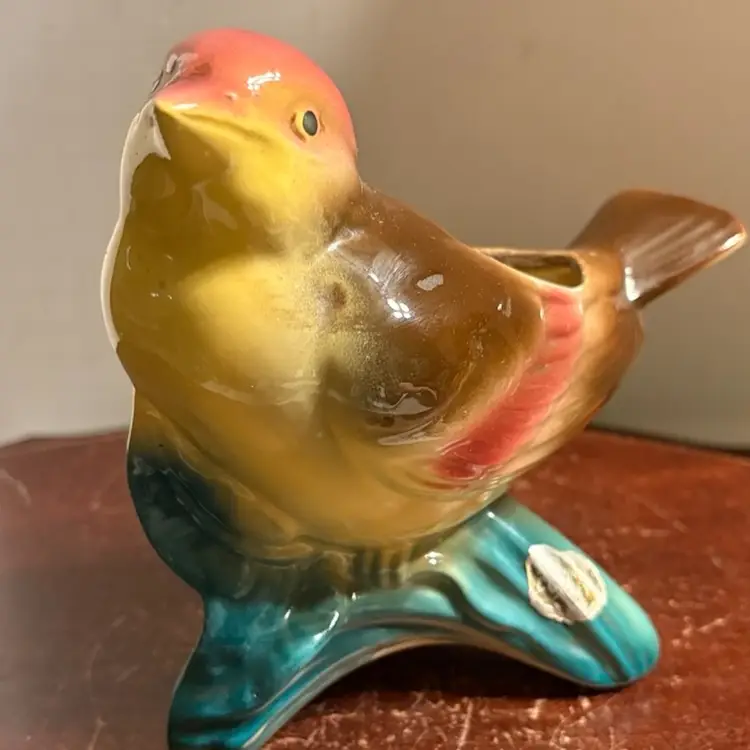 Royal Copley Kinslet Ceramic Bird Planter
