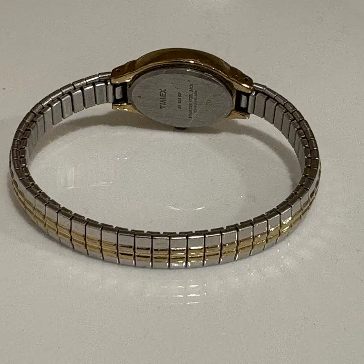 Timex Greenmount Terrace Watch Women Gold Silver Two Tone Stretch Band