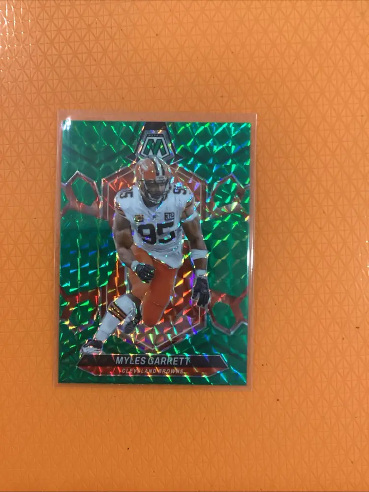 2024 Panini Mosaic Myles Garrett Green  PRIZM Mosaic #55 Cleveland Browns