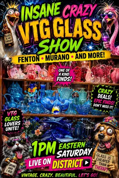 Vtg Glass Show Let’s Go