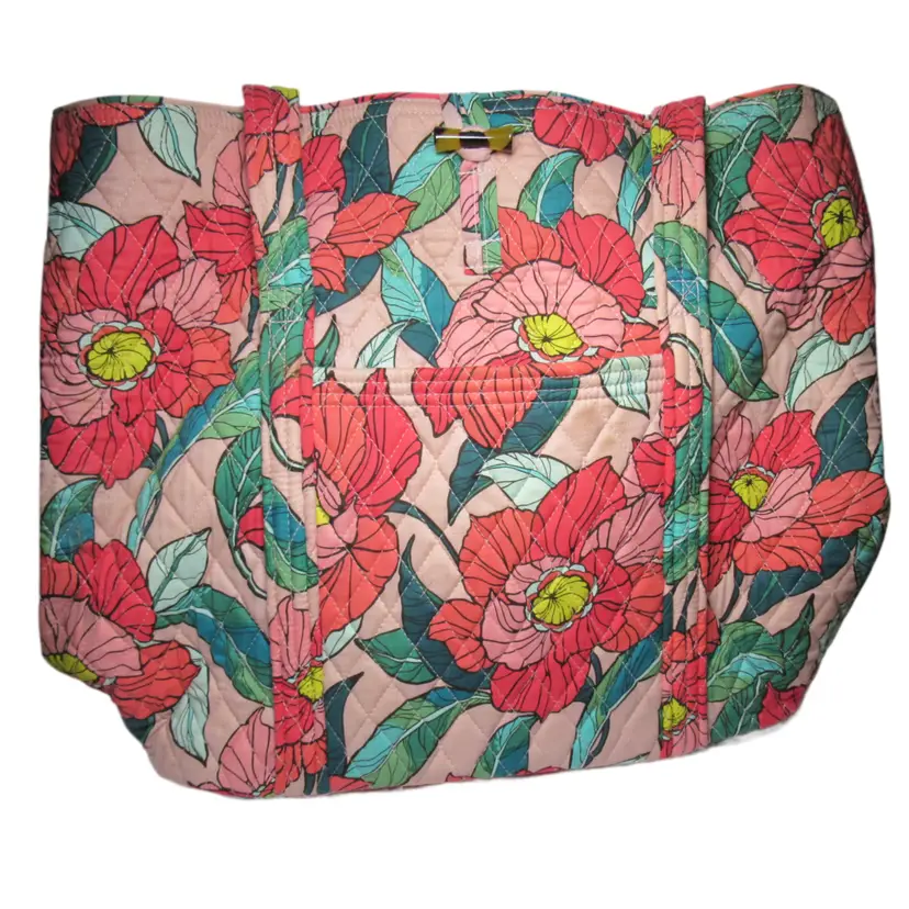 NWT Vera Bradley Vintage Floral Shoulder Tote Bag Purse # 15822-k26