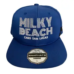 Milky Beach Bar Cabo San Lucas NWOT by Diamond Brand Flat Brim Snapback - L