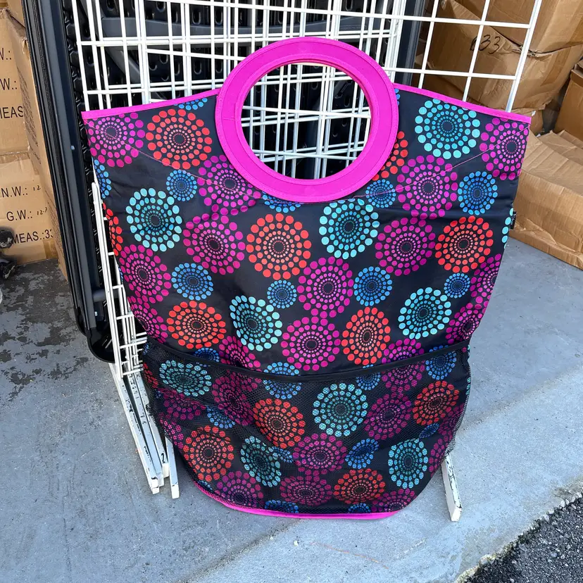 Colorful Bloom Laundry Tote Bag Collapsible Reusable Bag Hamper New in Bag