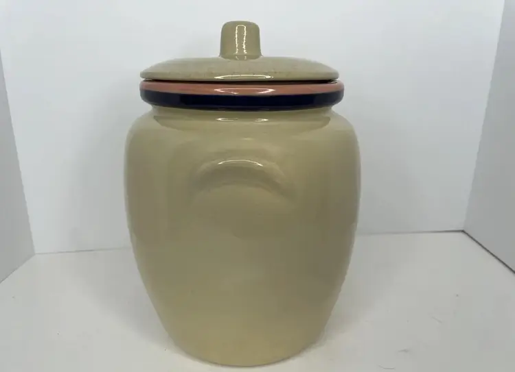 VTG Robinson Ransbottom Pottery RRP Snowman Cookie Jar Christmas Roseville OH