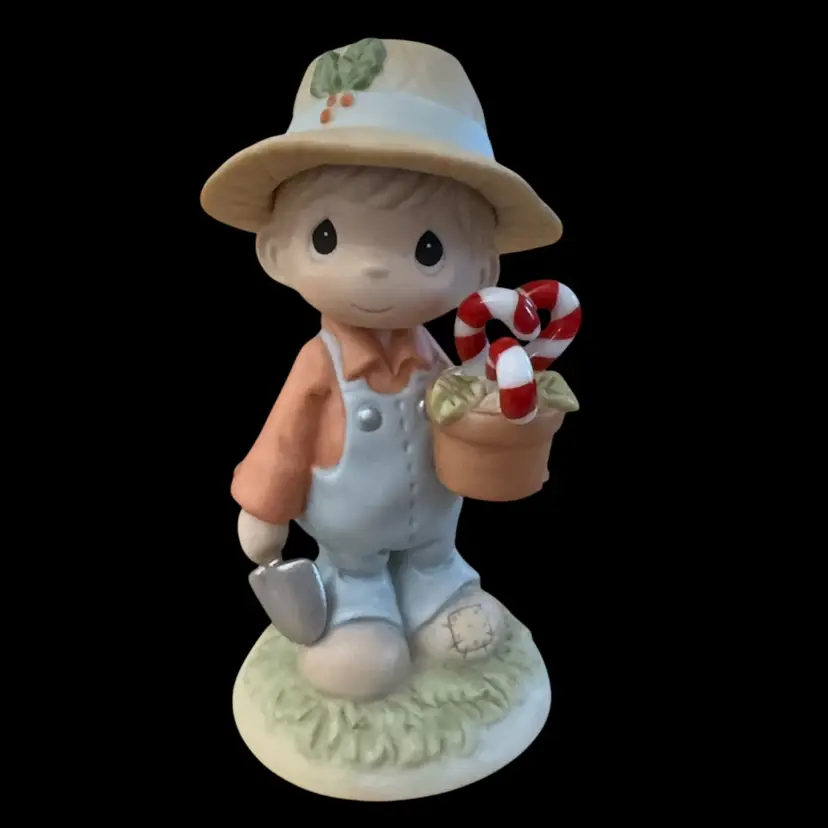 Precious Moments By Enesco “Raisin’ Cane On The Holidays” Porcelain Figurine