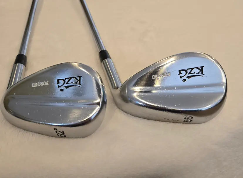 KZG Forged Chrome Wedge Set 52° and 56° Rifle Spinner Wedge Shaft Steel RH