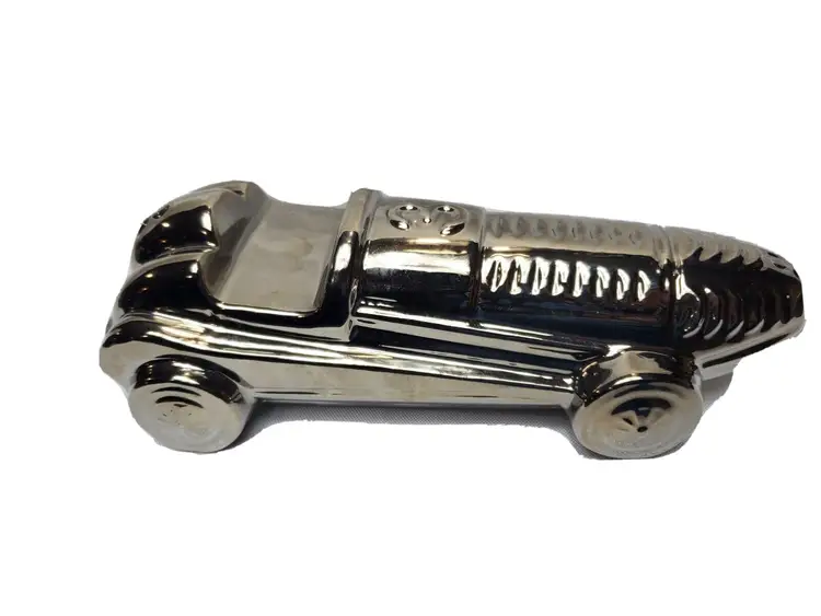 Urban Trends Chrome Plated Ceramic 1950's Style Race Car Paperweight
