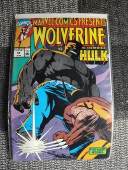 1990 Marvel Presents Wolverine vs Hulk #55 Comics VTG First Print Collectible