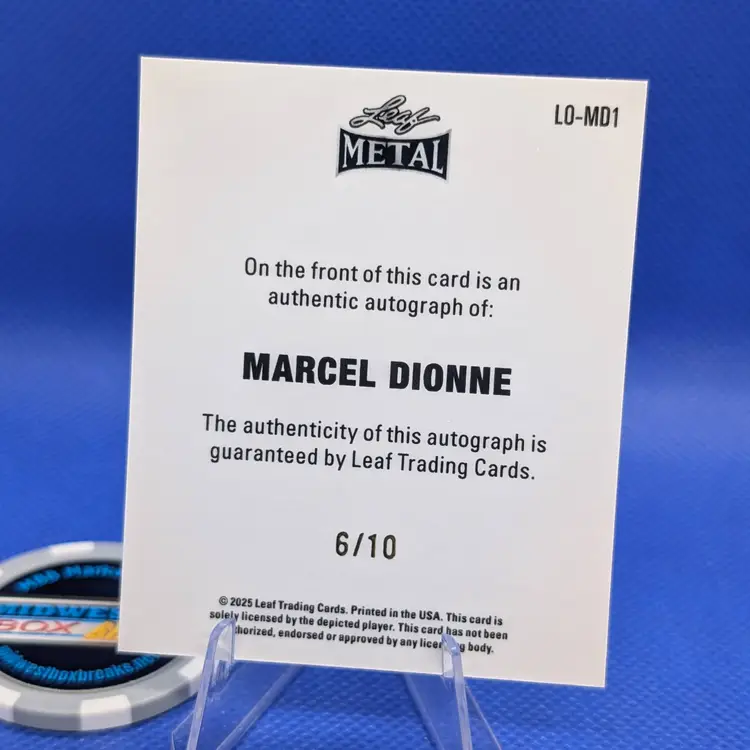 Marcel Dionne 2025 Leaf Metal Hockey Auto /10