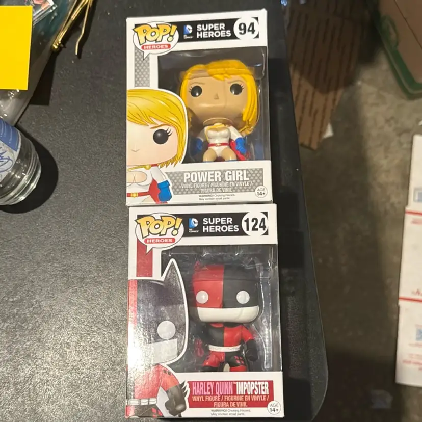Power Girl And Harley Quinn Funkos
