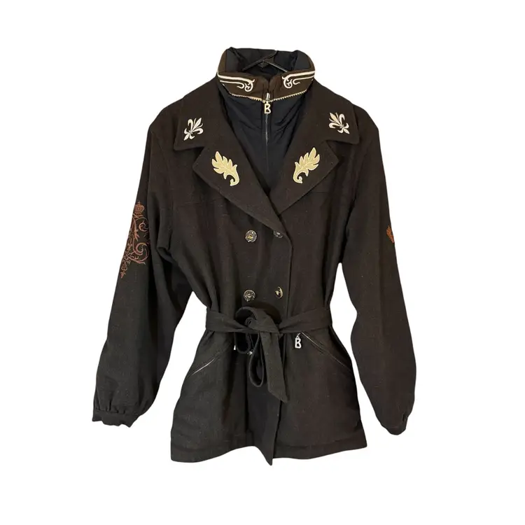 BOGNER Loden Merino Wool & Embroidered Marta SkiTac Parka Jacket Sz 8 Luxury Ski