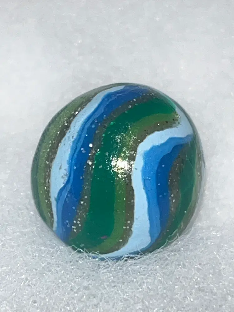 Hand Painted German Clay Marble