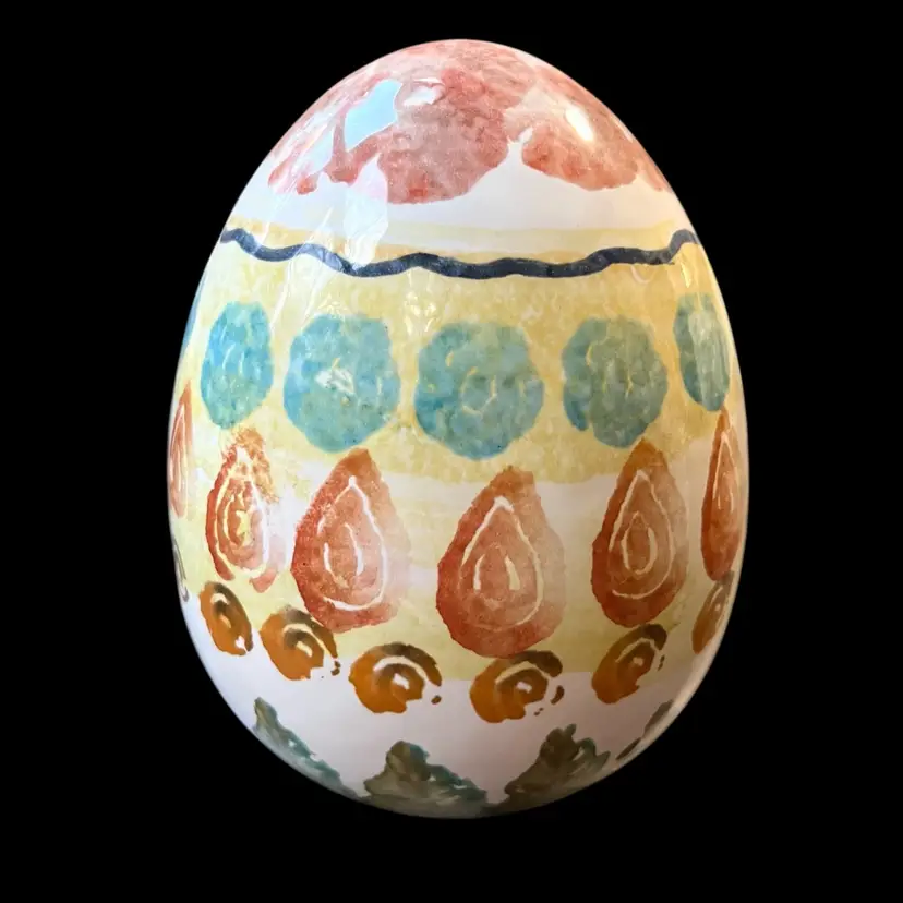 Hand Painted And Made In Italy Ceramic Egg Decor, Florence Italy Pottery, Italian Ceramics, Easter Egg