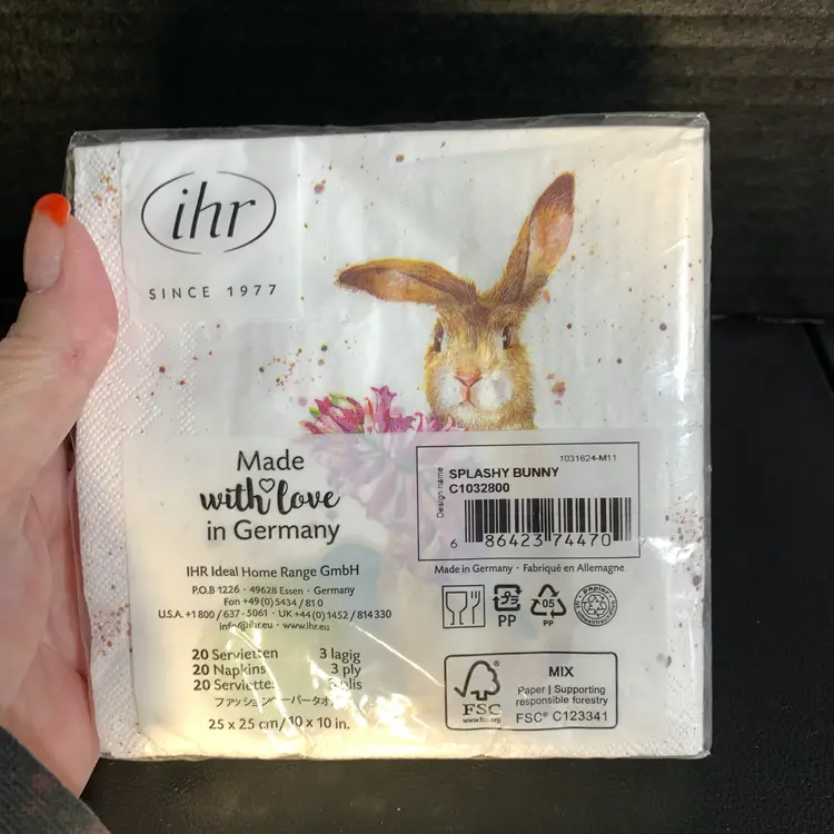 Bunny w/Eggs Napkins 20ct