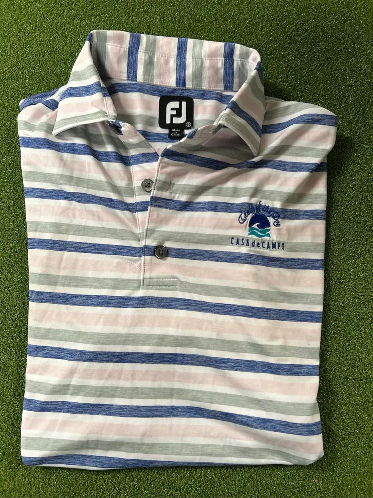Foot Joy, Teeth Of The Dog Casa De Campo Golf Polo Size Small