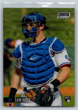​Sam Huff 2021 Topps Stadium Club Chrome Refractor RC #39 Texas Rangers