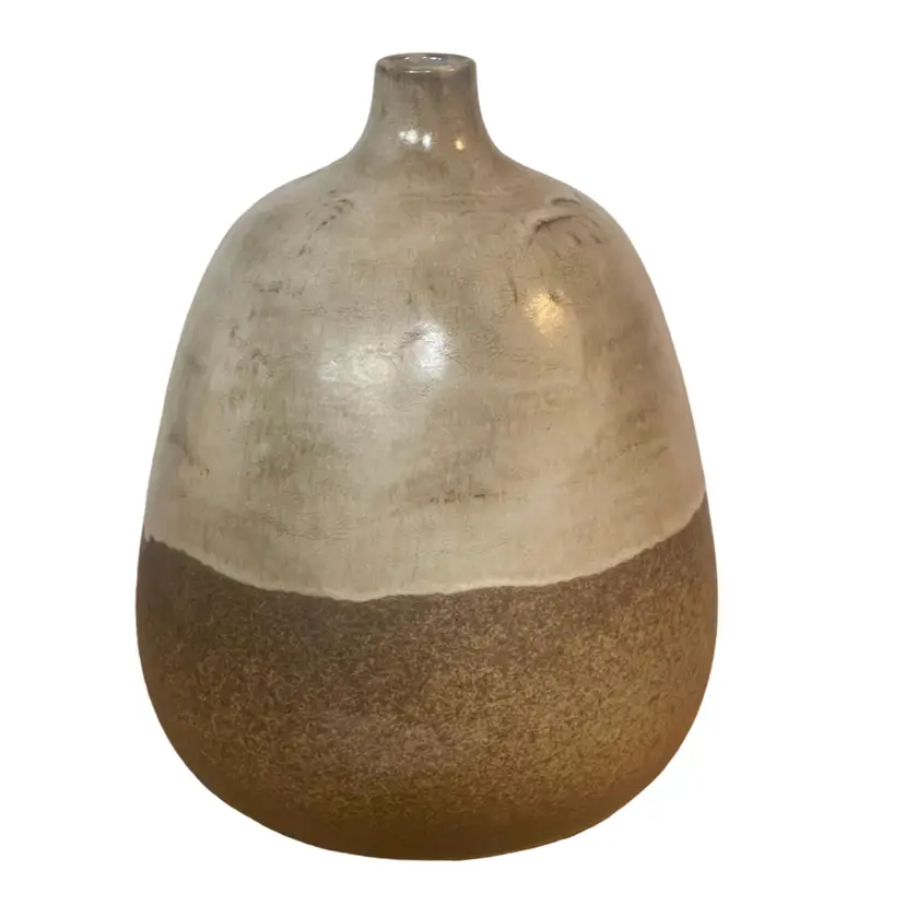 Alvino Bagni for Raymor Vase, Ceramic, Brown, Beige, Earth Tones