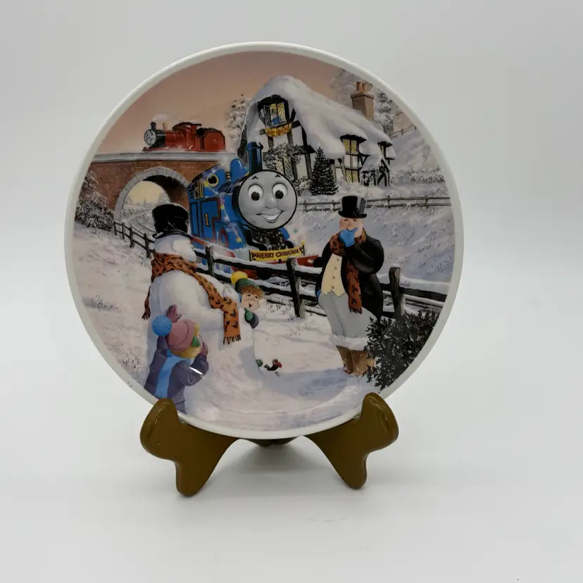 Vintage LTD 1998 Wedgwood Thomas The Tank Engine Merry Christmas 8” Plate #23