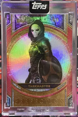 2025 Topps Marvel The Collector Taskmaster Perfection Red Refractor /5 Encased