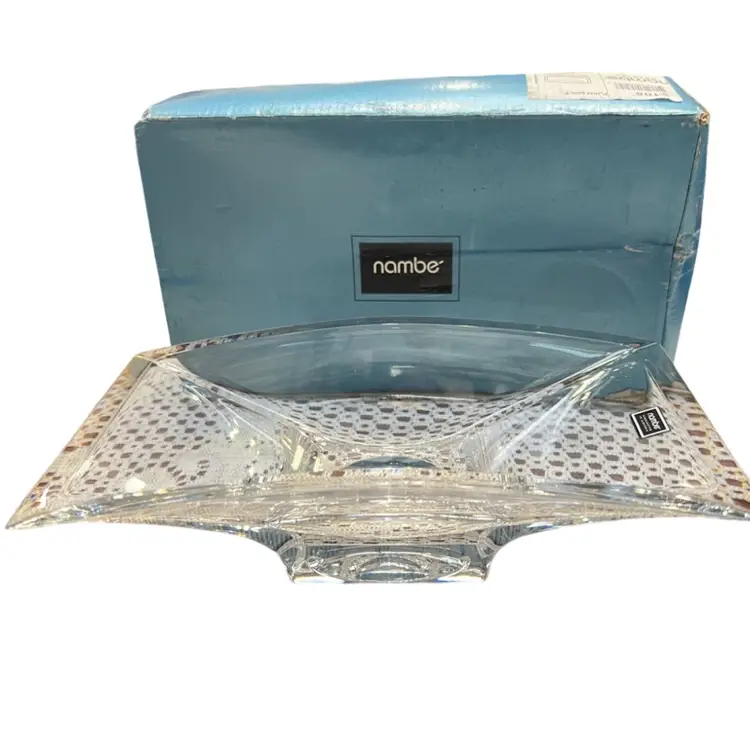 NAMBE’ PLANAR CRYSTAL BOWL Designed by Karim Rashid 5107 Large Original Box