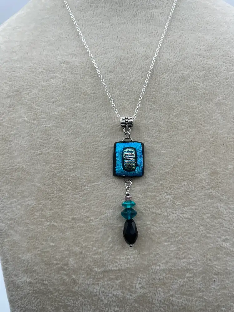 #101 “Ever Changing” Series — Designed by Me -- Dichroic Glass Necklace