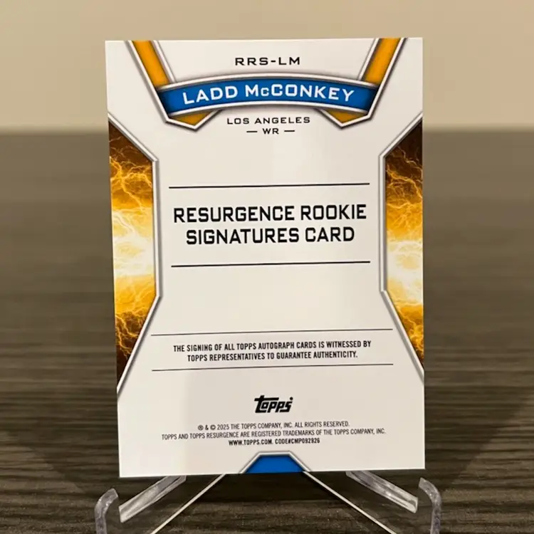 2024 Topps Resurgence Ladd McConkey 102/149 RC Auto Los Angeles Chargers