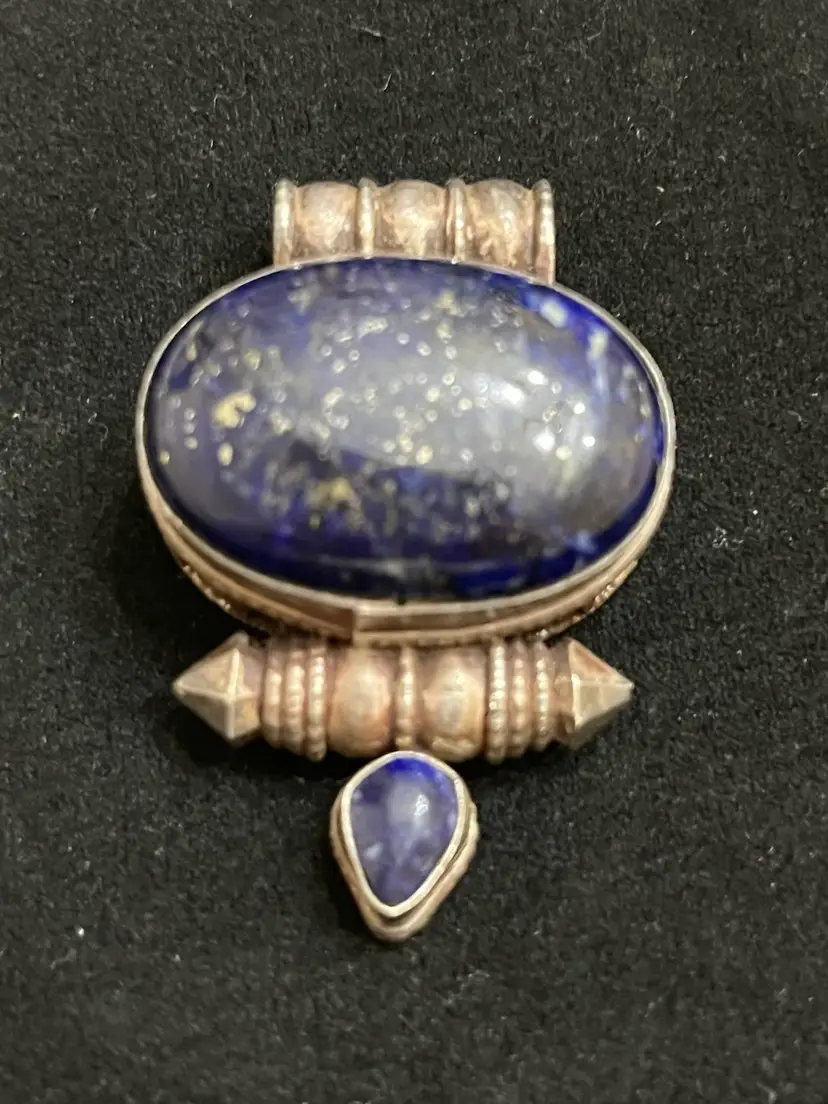 Tibetan Ghau Sterling Silver Prayer Box Amulet Pendant Vintage