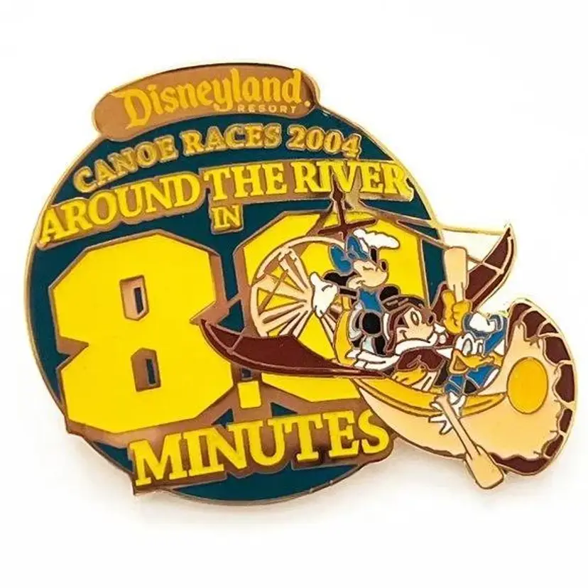 Disney DLR Cast Canoe Races 2004 Mickey & Minnie Mouse Donald Duck Pin