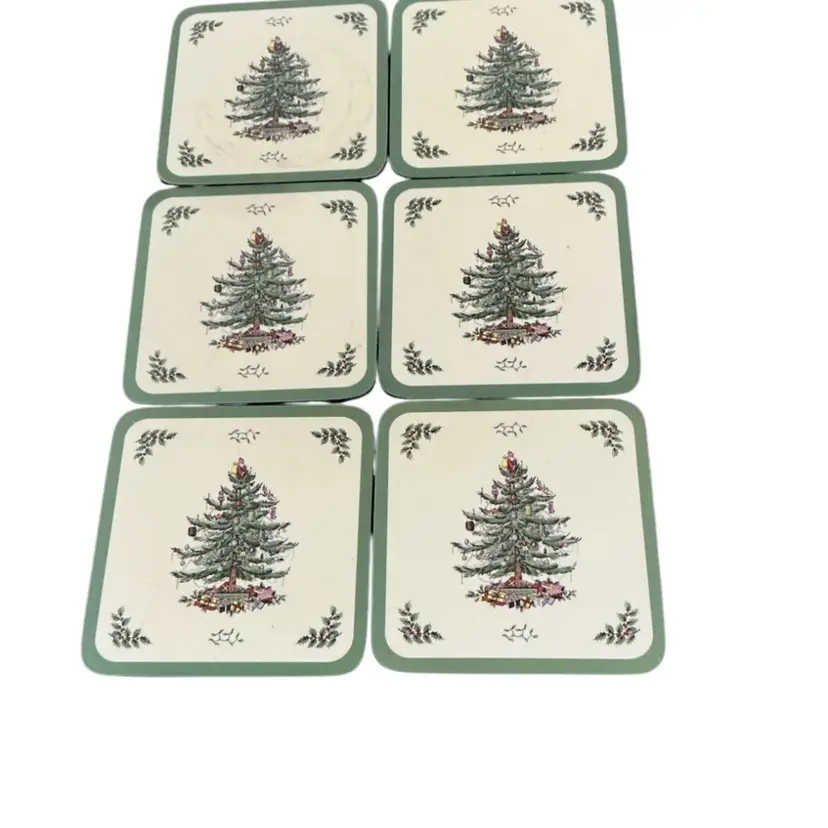 Pimpernel Spode Christmas Tree Coaster Set