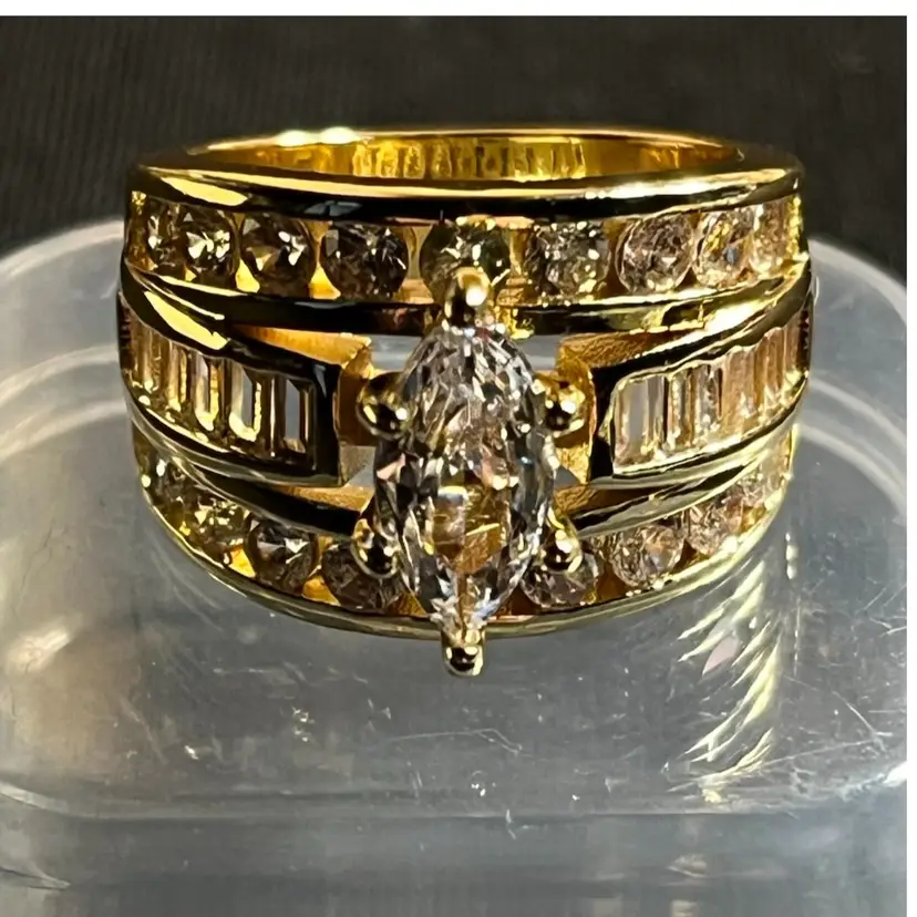 Size Six Band With Cz Stones