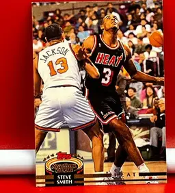 1992 Stadium Club Collector Basketball Trading Card Heat Steve Smith #79
