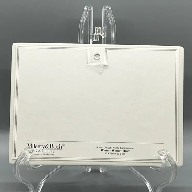 Villeroy & Boch Vilbo Card Porcelain Post Card A49 ‘Winter’