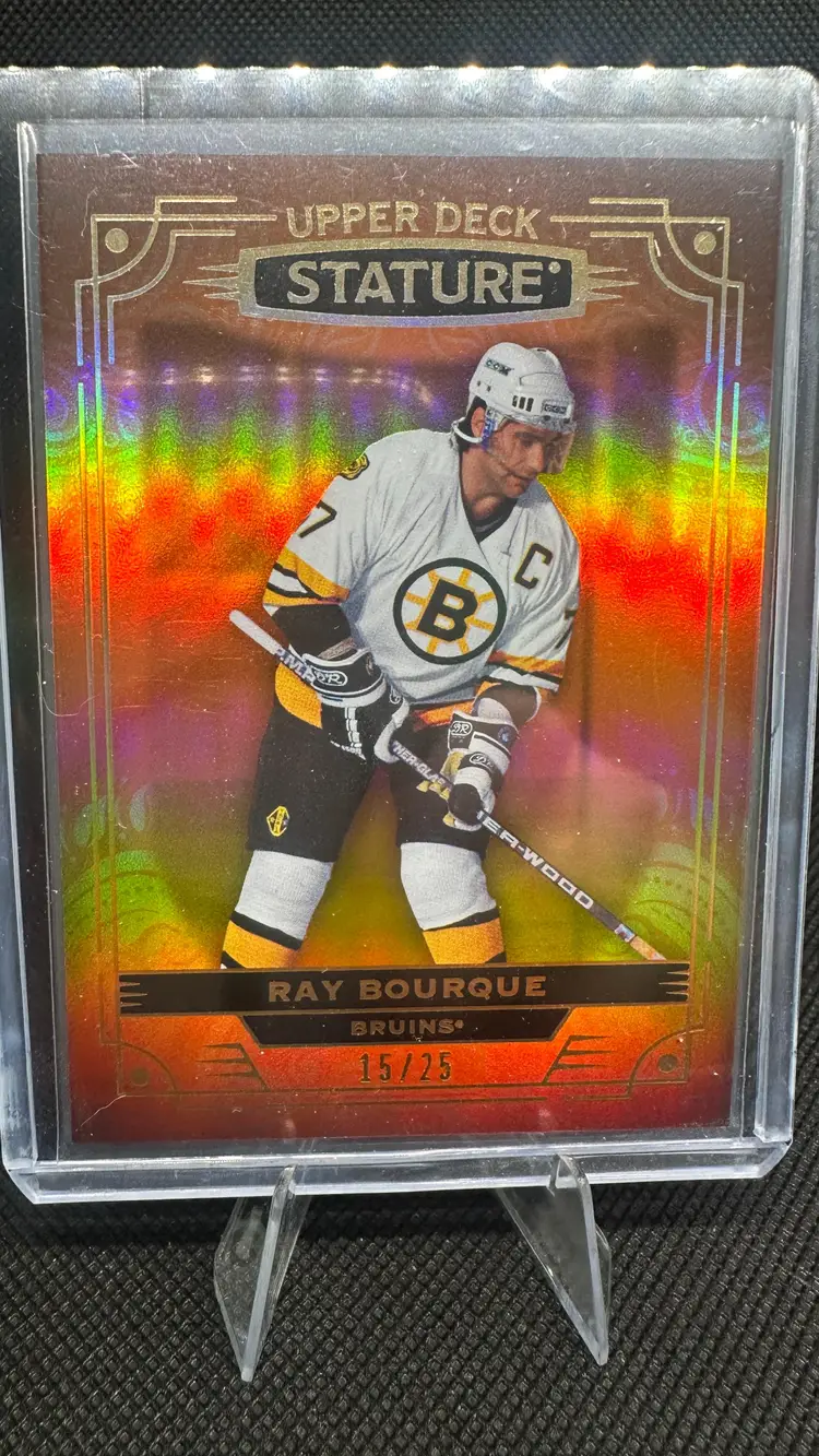 2022-23 Upper Deck Stature Ray Bourque Boston Bruins #6 Red Design Variant 15/25