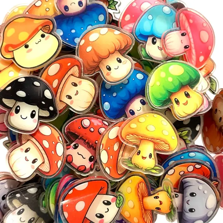 20 Pieces Of Mushroom Acrylics