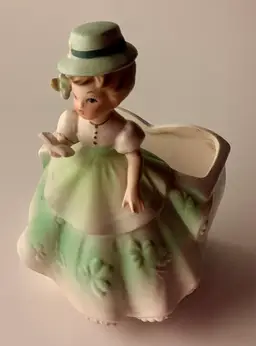 Vintage Relpo Shamrock Lady Planter K1519