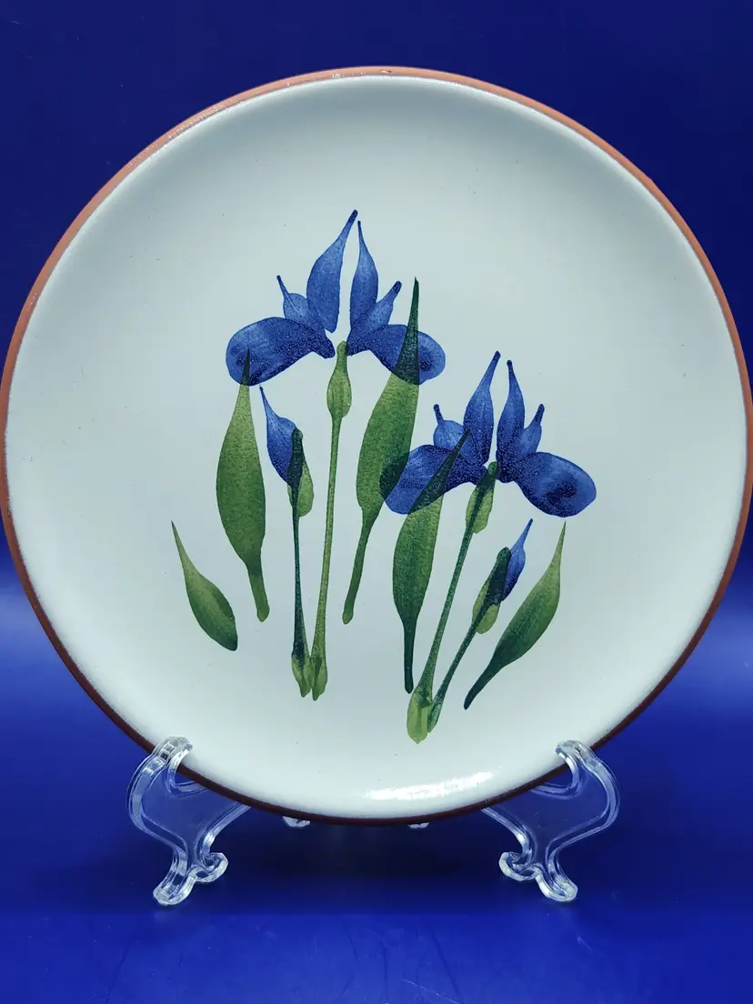Emerson Creek Pottery Iris Plate  7 inches