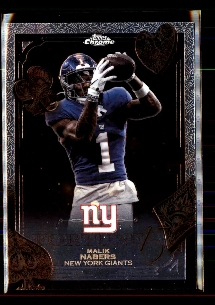 Malik Nabers 2025 Topps Chrome Fortune 15 #F15-15 - (142) - New York Giants