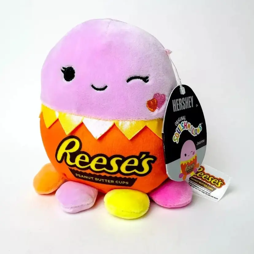 Jeanne Reese's Hershey Kisses Reeses 5” 2022 Mini Squishmallow Easter NWT NEW