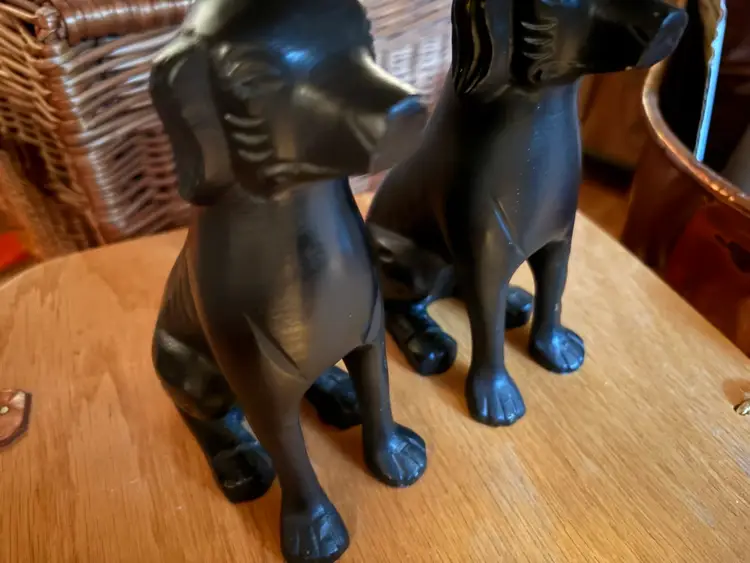 Vintage Dog Style Pair Of Statues, Desk, Office Ornaments, Bookends